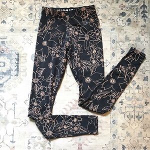Nike Rose Gold Floral Full Length Leggings